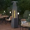 Flash Furniture Sol Patio Outdoor Heating-Slate Gray Stainless Steel Pyramid 42,000 BTU Propane Heater w/Wheels NAN-FSDC-01-GY-GG - alternate 4